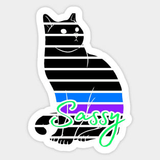 Abstract Cat Art Sticker